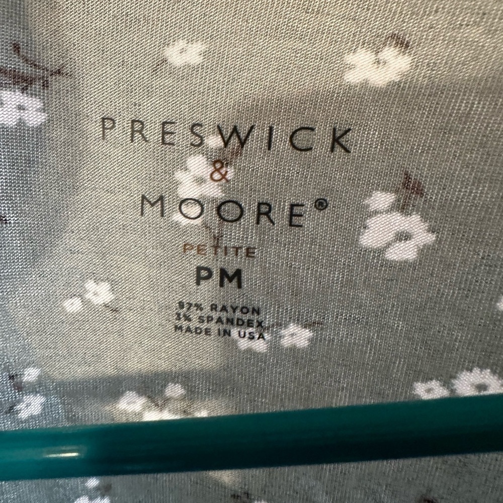 Preswick & Moore PM Green Floral Shirt - Picture 3 of 3